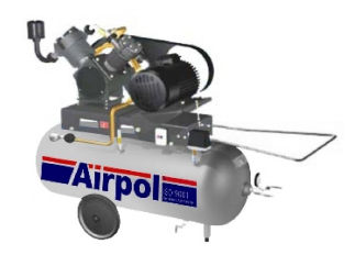 Compressore a pistone - AB25-380-240 - Airpol - d'aria / con motore elettrico / su rotelle