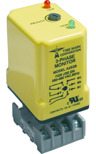 Relè di sorveglianza di tensione - 85 - 480 V | 252 series - Time Mark - di assenza di fase / trifase / per motore elettrico