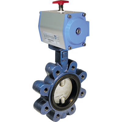Valvola a farfalla - POLARIS series - EFFEBI - a comando pneumatico / manuale / per aria compressa