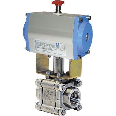 Valvola a sfera - TITAN series - EFFEBI - a comando pneumatico / manuale / per aria compressa