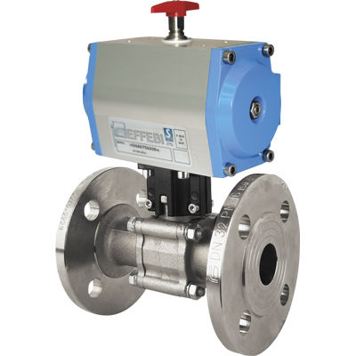 Valvola a sfera - OLYMPIC series - EFFEBI - a comando pneumatico / manuale / per aria compressa