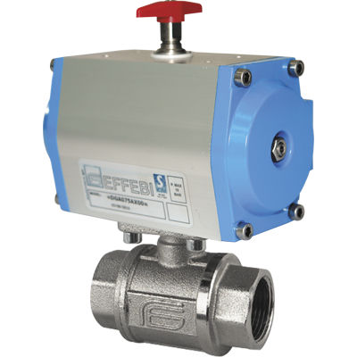 Valvola a sfera - LYBRA series - EFFEBI - a comando pneumatico / manuale / per aria compressa