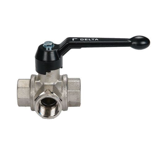 Valvola a sfera - DELTA series - EFFEBI - a leva / con deviatore / di distribuzione