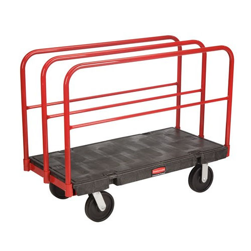 Carrello per movimentazione - FG446800BLA - Rubbermaid - in metallo / a piattaforma / porta pannelli