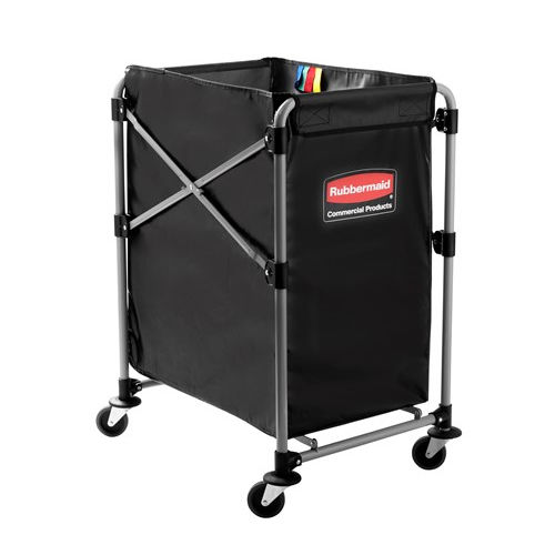 Carrello da trasporto - 18817 - Rubbermaid - in acciaio / con cestello / portabiancheria