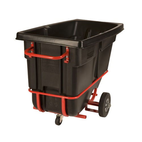 Benna ribaltabile per prodotti sfusi - FG131542BLA - Rubbermaid - con ruote / aperta / in plastica