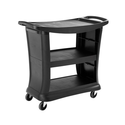 Carrello di servizio - FG9T6800BLA - Rubbermaid - in plastica / 3 livelli / per prodotti fragili