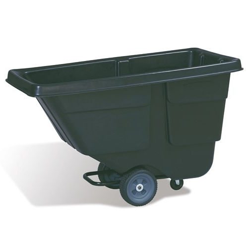 Benna ribaltabile per prodotti sfusi - FG9T1 - Rubbermaid - con ruote / aperta