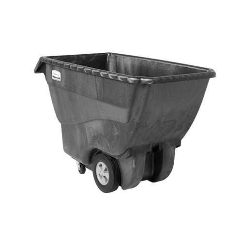Benna ribaltabile per carrello elevatore - FG101300BLA - Rubbermaid - con ruote / aperta