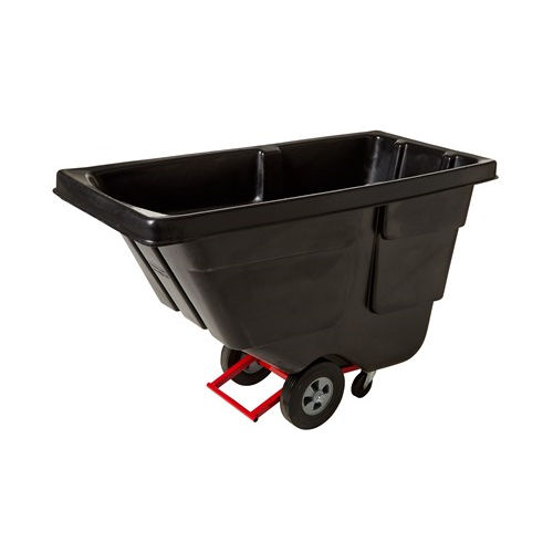 Benna ribaltabile per prodotti sfusi - FG13 - Rubbermaid - con ruote / aperta