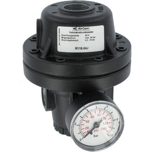 Regolatore di pressione per aria compressa - R116 series - AirCom Pneumatic - a membrana / monostadio / in zinco