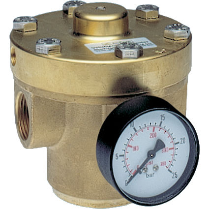 Regolatore di pressione per aria compressa - R120-J series - AirCom Pneumatic - per acqua / per gas neutro / a membrana