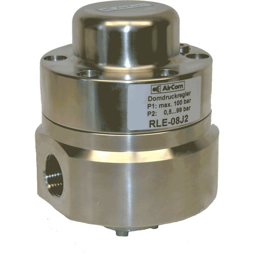 Regolatore di pressione per aria compressa - RLE-08J series - AirCom Pneumatic - per gas neutro / a cupola / monostadio