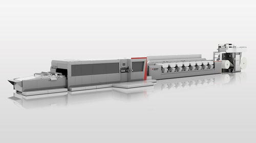 Pressa per stampa a getto di inchiostro UV - LEMANIC® M6 - BOBST - per carta / per imballaggi / a colori