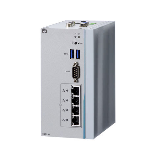 Computer embedded - ICO320-83C - AXIOMTEK - su guida DIN / Intel® Celeron® / RJ45