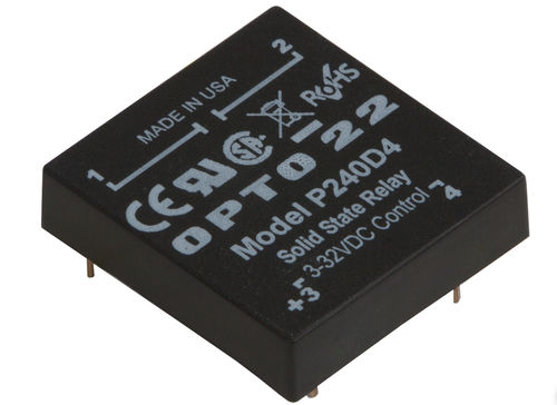Relè statico DC - P240D4 - Opto 22 - AC / a basso profilo / per circuito stampato