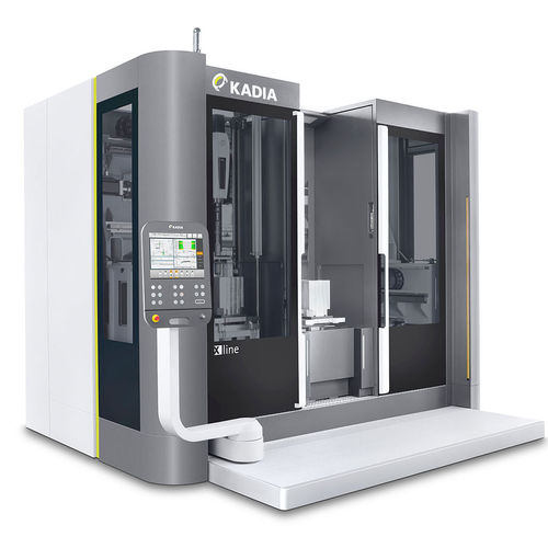 Macchina levigatrice di sbavatura - X LINE - KADIA Production - lavorazione meccanica / verticale / bimandrino