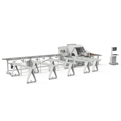 Linea di taglio trasversale a lama rettilinea - LT 600 - Fom Industrie Aluminium Working Machinery - per barre / con software di parametrizzazione / con carico/scarico automatizzato