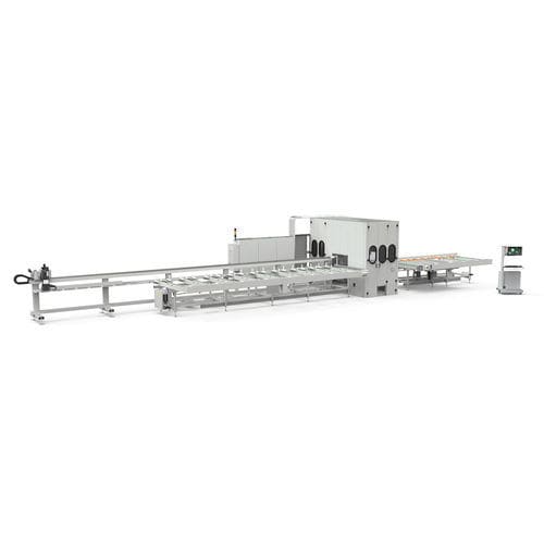Linea di taglio a lama rotativa - LT 65 - Fom Industrie Aluminium Working Machinery - per alluminio / per profilati / a comando numerico