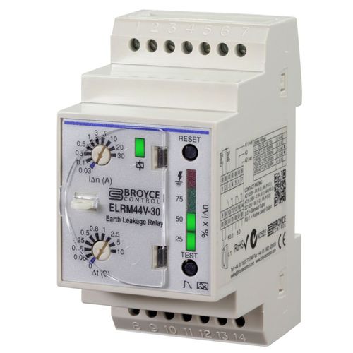 Relè di controllo di potenza - ELRM44V-30 - Broyce Control - con dispersione a terra / 1NA/NC / trifase
