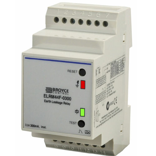 Relè di controllo con dispersione a terra - ELRM44F-0030 - Broyce Control - trifase / DC / su guida DIN