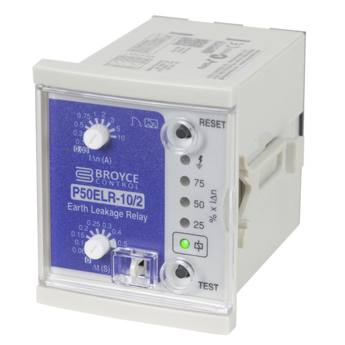 Relè di protezione con dispersione a terra - P50ELR-10/2 - Broyce Control - 1NA / per montaggio su pannello / IEC