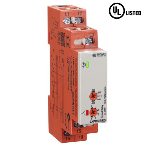Relè di protezione di sottotensione - LXPRC/S/RD - Broyce Control - di sovratensione / di sequenza di fasi / 1NA/NC