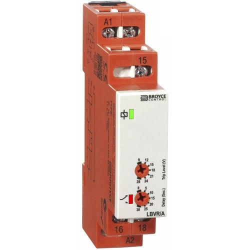 Relè di sorveglianza di sottotensione - LBVR/A - Broyce Control - DC / su guida DIN / regolabile