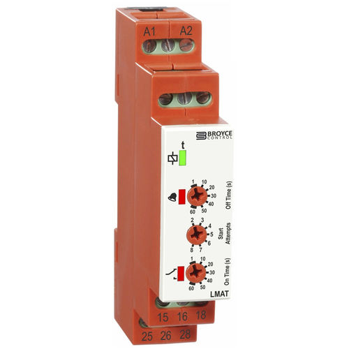 Temporizzatore per tentativi di avvio multipli - LMAT - Broyce Control - su guida DIN / per motore termico / SPDT
