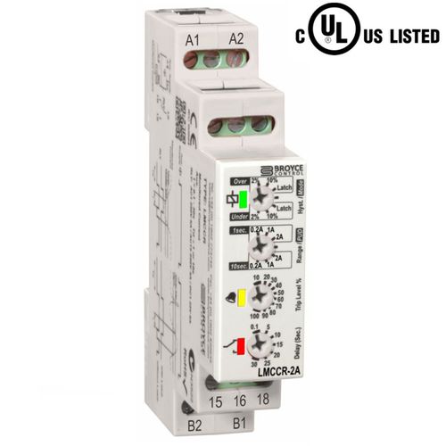 Relè di sorveglianza di sovraintensità - LMCCR-2A - Broyce Control - di sottointensità / 1NA/NC / AC/DC