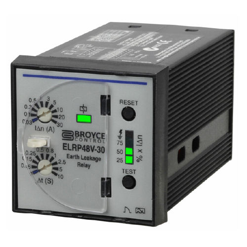 Relè di controllo con dispersione a terra - ELRP48V-30 - Broyce Control - 1NA/NC / trifase / DC