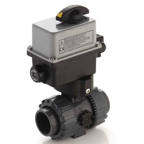 Valvola a sfera - VKDIV/CE - FIP - Formatura Iniezione Polimeri - con attuatore elettrico / per acqua / con flangia