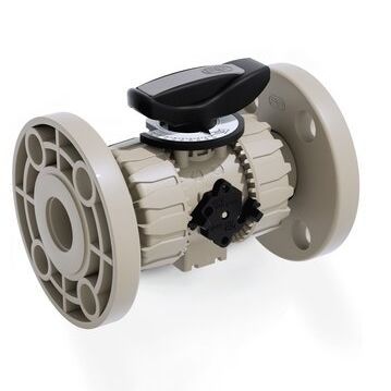 Valvola a sfera - VKROM - DUAL BLOCK® - FIP - Formatura Iniezione Polimeri - manuale / di regolazione / per acqua