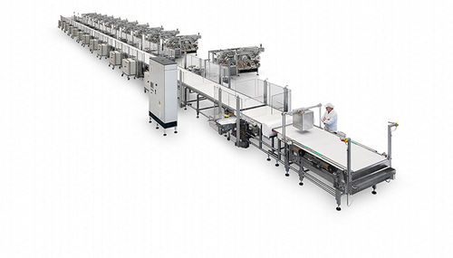 Linea di imballaggio per l'industria agroalimentare - EDS - Sacmi - a nastro / automatica