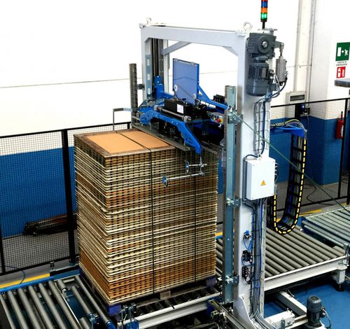 Reggiatrice automatica - RV series - CLEVERTECH - per lattine / di pallets / verticale