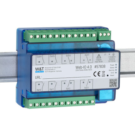 Modulo di uscita digitale - 57838 - Wiesemann & Theis - Modbus TCP / a 8 O / con uscita a relè