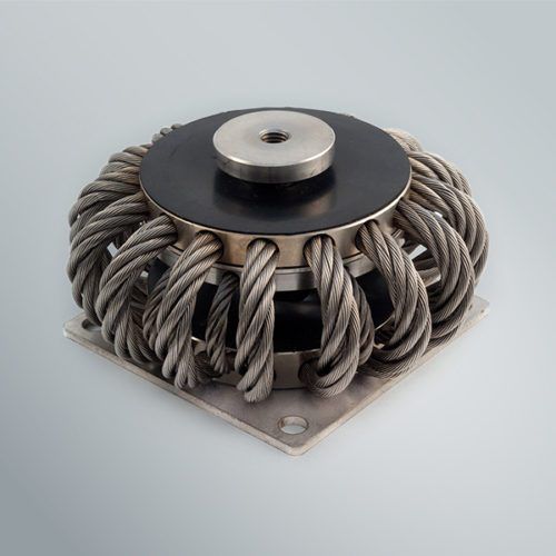 Supporto antivibrazione arrotondato - AVAUD series - Vibrostop - in acciaio / ammortizzatore a cavo metallico