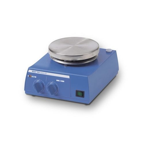 Agitatore di laboratorio magnetico - RH basic 2 - IKA - analogico / di riscaldamento / in acciaio inossidabile