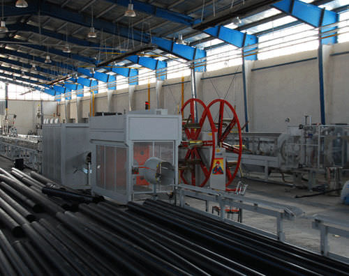 Linea di estrusione per tubi - DN 10 - 1 000 - Tecnomatic - per PE