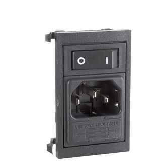 Connettore di alimentazione elettrica - BZ010 series - OMEGA FUSIBILI - rettangolare / unipolare / con interruttore