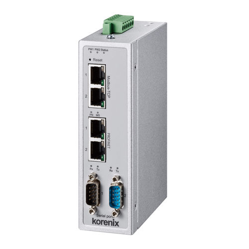 Gateway di comunicazione - JetLink 1302 - Korenix Technology - industriale / TCP / Ethernet