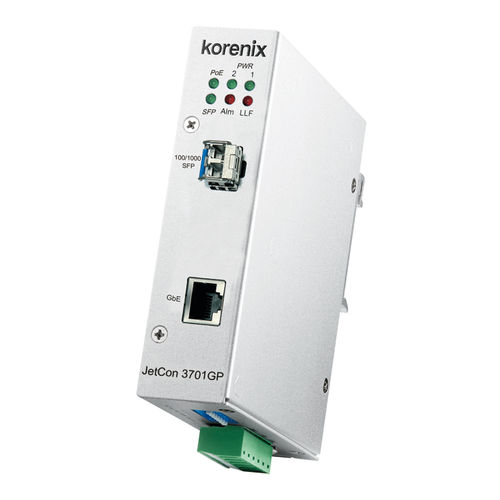 Convertitore di media - JetCon 3701GP-U - Korenix Technology - Ethernet media / Ethernet gigabit / industriale