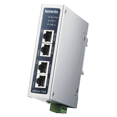 Convertitore di media - JetCon 1702 - Korenix Technology - Ethernet / industriale / di alimentazione Ethernet