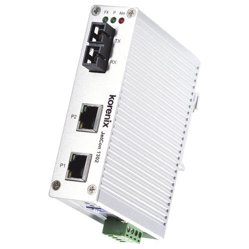 Convertitore di media - JetCon 1302 - Korenix Technology - Ethernet / in fibra ottica / su guida DIN
