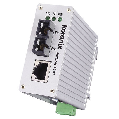 Convertitore di media - JetCon 1301 - Korenix Technology - Ethernet / in fibra ottica / EtherCAT