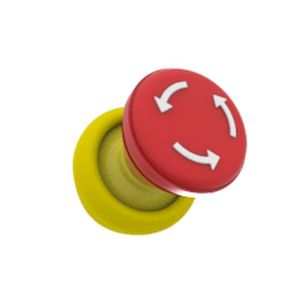 Pulsante a fungo - Fortress Interlocks - di arresto di emergenza / luminoso / con protezione