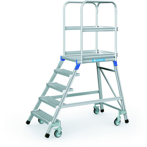 Scala da appoggio in alluminio - 4195 series - ZARGES - a piattaforma / mobile / per magazzino