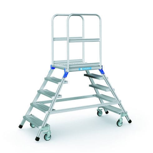 Scala da appoggio in alluminio - 4198 series - ZARGES - mobile / a piattaforma