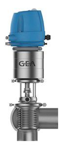 Valvola a globo - VARIVENT® N series - GEA Tuchenhagen - a comando pneumatico / di arresto / per acqua
