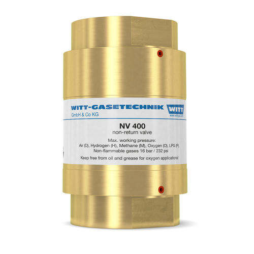 Valvola di ritegno per gas - NV400 - WITT-Gasetechnik - di protezione / in ottone / in acciaio inossidabile